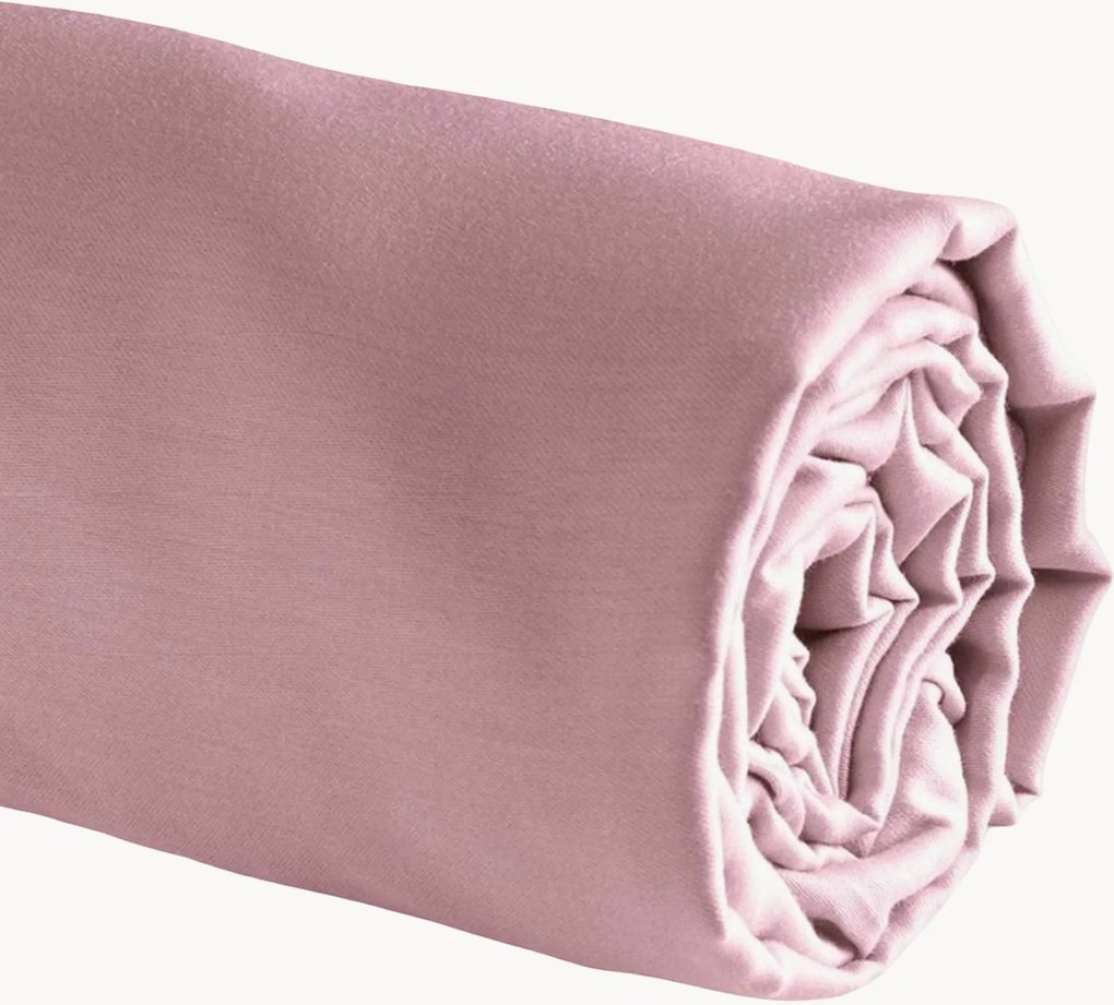 Katoenensatijnen hoeslaken Uni voor boxspring