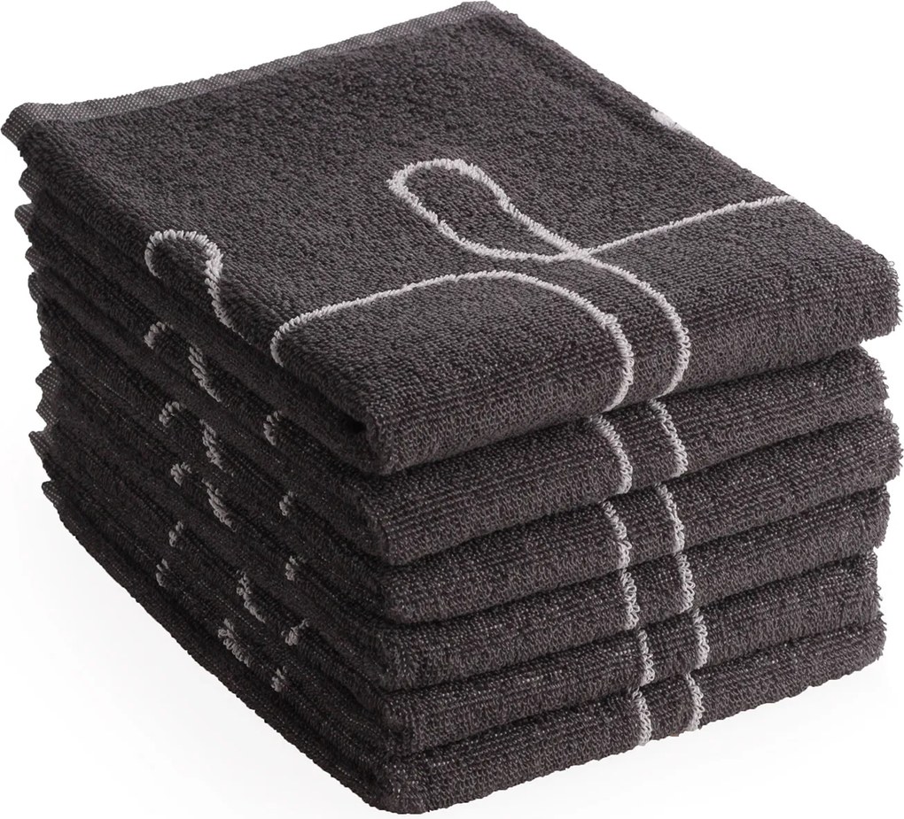 Keukendoek hip bestek – 6 stuks – 50×50 – grijs