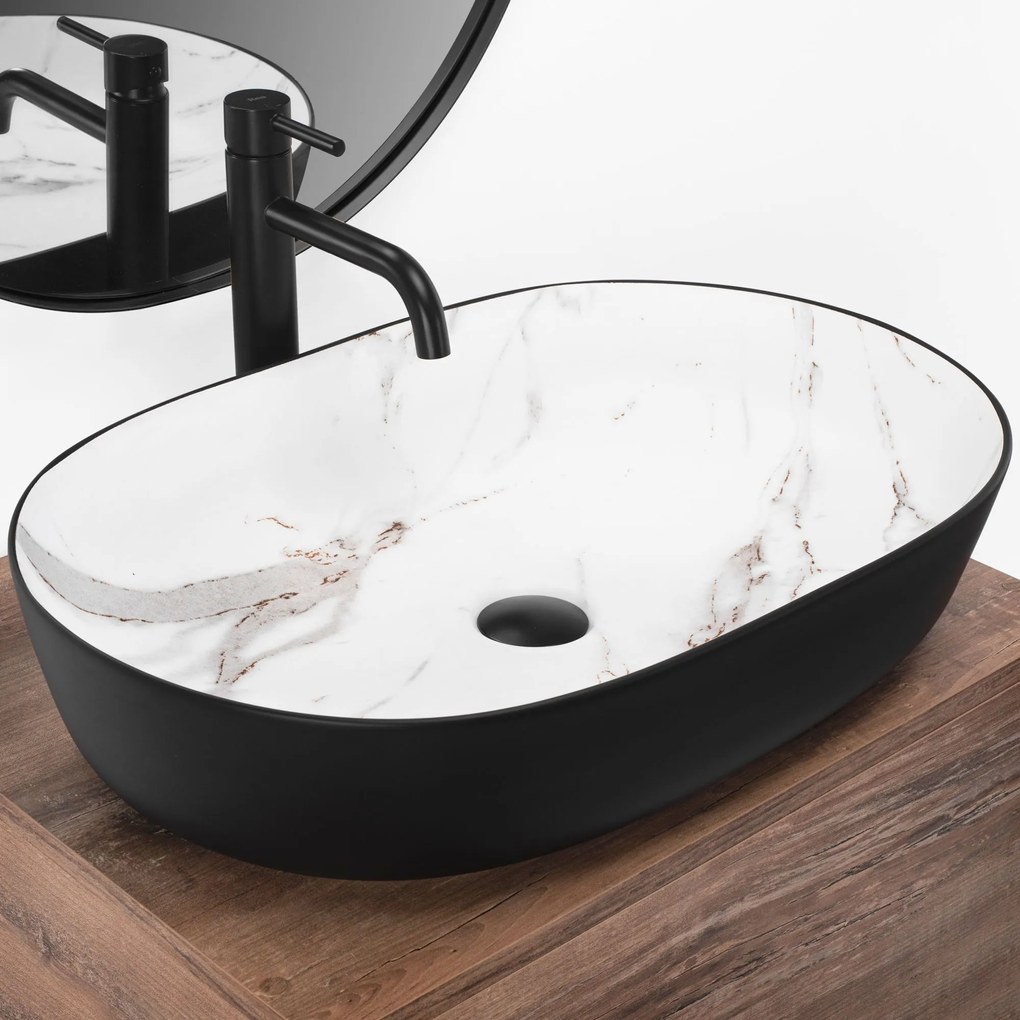 Opzetwastafel Rea CLEO 61 Black Aiax Mat
