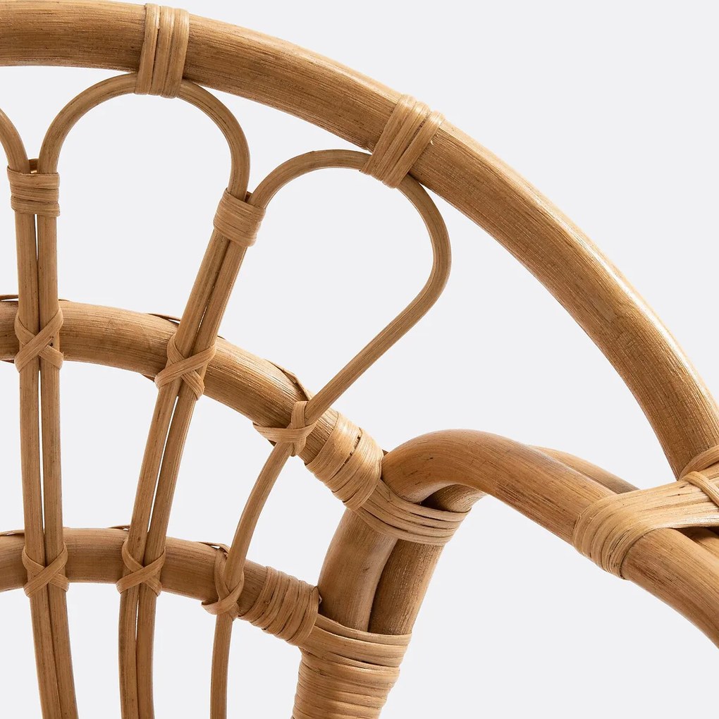 Kinder fauteuil vintage in rotan, Malu