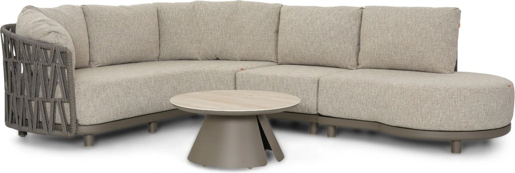 Loungeset tuin 6 personen Rope Taupe  Santika Furniture Santika