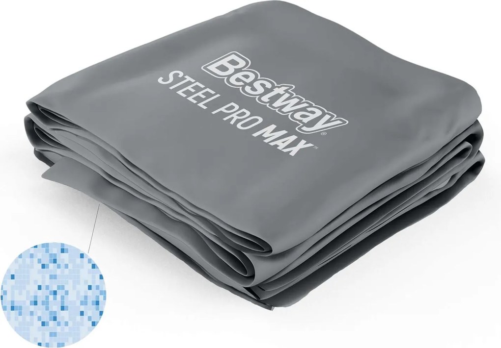 Reserveonderdeel - Bestway Steel Pro MAX Zwembadfolie - 488 x 305 x 107 cm - Ovaal - Grijs - Spare parts