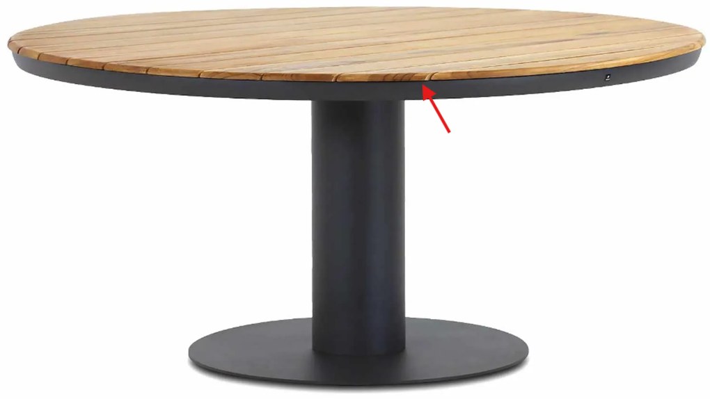 Dining Tuintafel Ronde Tuintafel/Rond 160 cm Grijs Salerno