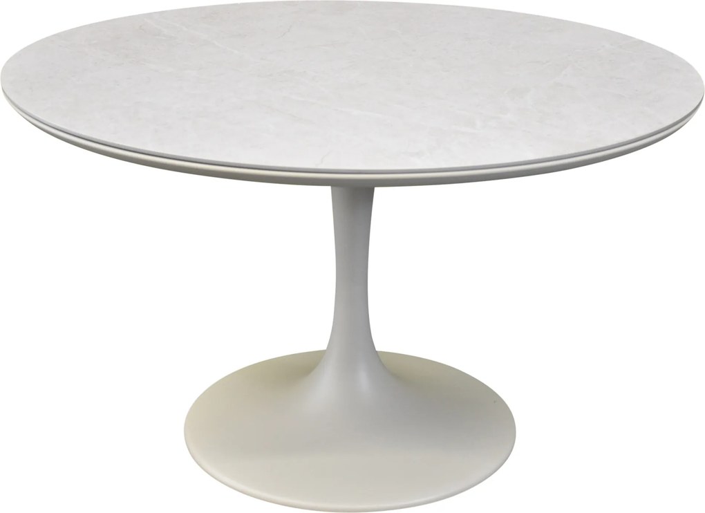 Flair dining tuintafel rond 120 cm latte keramiek