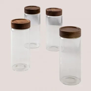 Pack Van 4 Glazen Potten Ø8 Cm Weris Transparant - Sklum