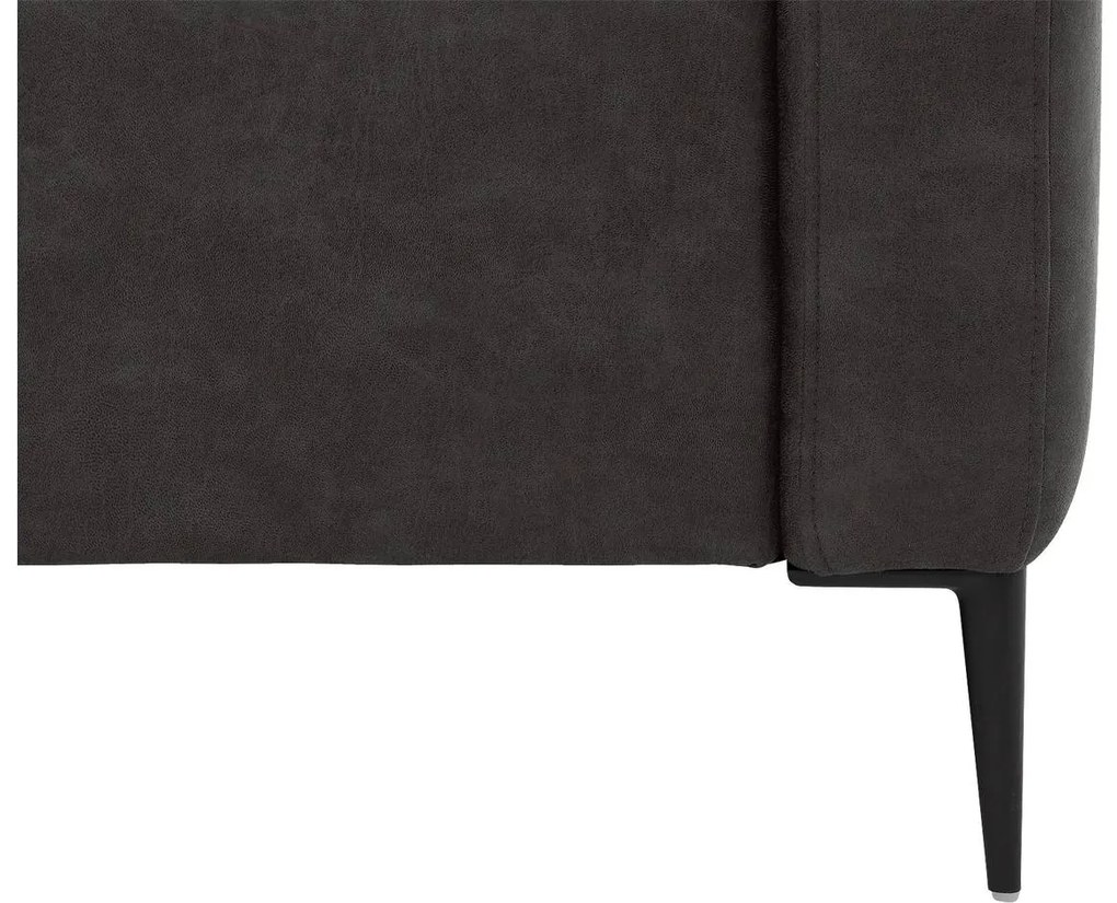 Goossens Key West antraciet, micro leer, 3-zits, modern design