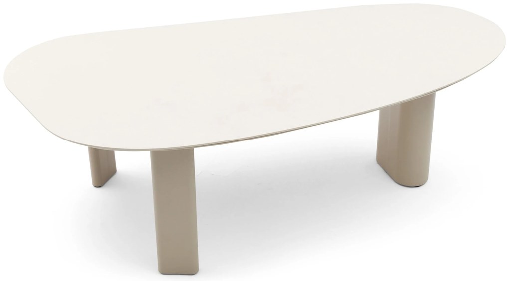 Dining Tuintafel 240 x 120 cm Aluminium/Ceramic stone Taupe Weave
