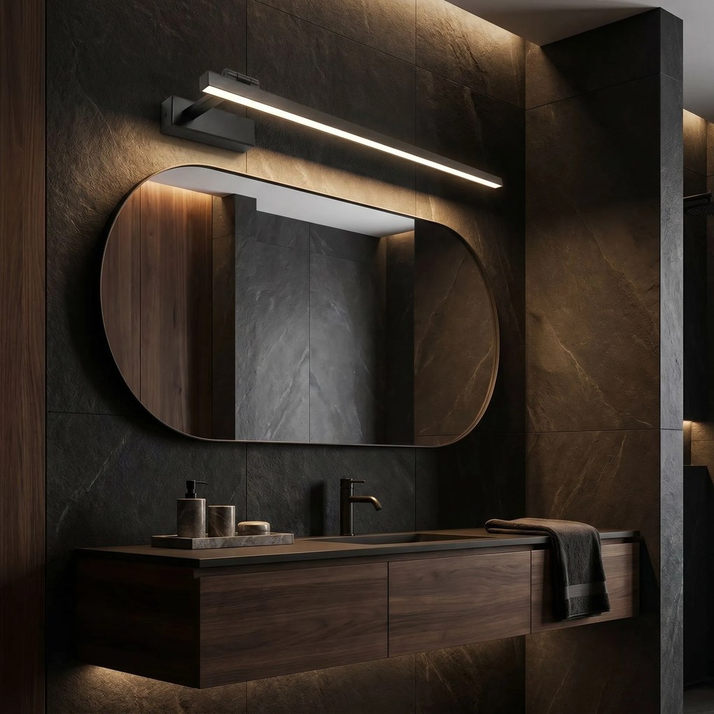 Badkamer LED-wandlamp SWE036-1W 80cm BLACK
