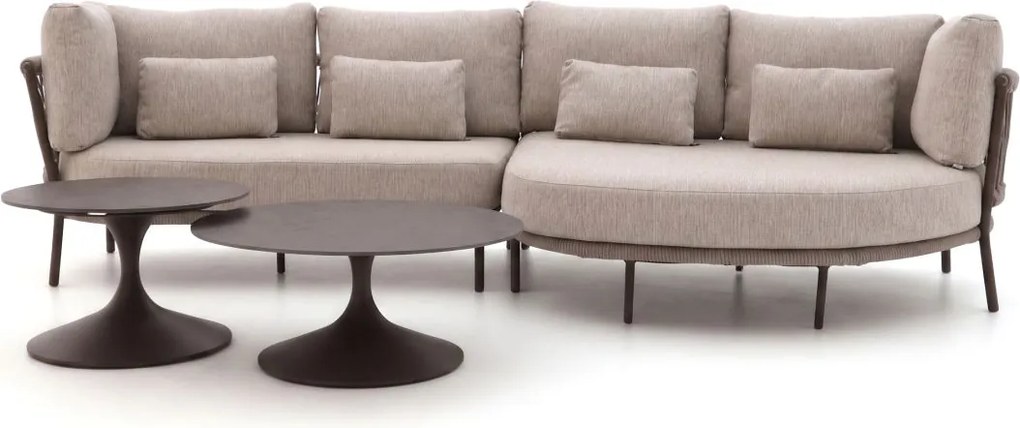 Chaise longue loungeset SUNS | 4 personen | Loungeset Beige | Aluminium | Kees Smit Tuinmeubelen