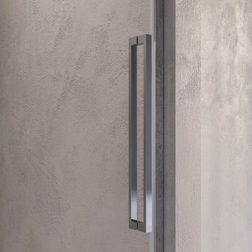 Brauer Stellar nisdeur met vaste wand 120cm chroom