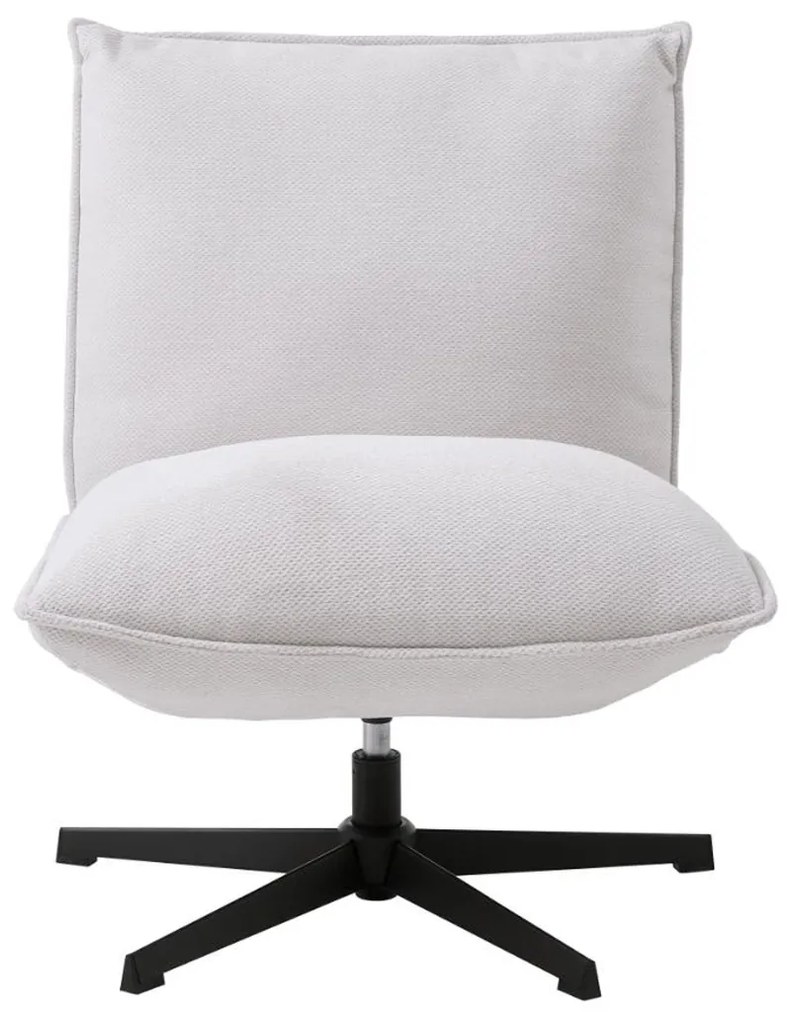Draaibare Fauteuil Witte Stof Chenille