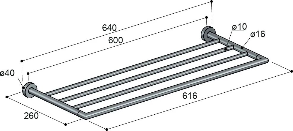 Hotbath &More handdoekrek verouderd messing