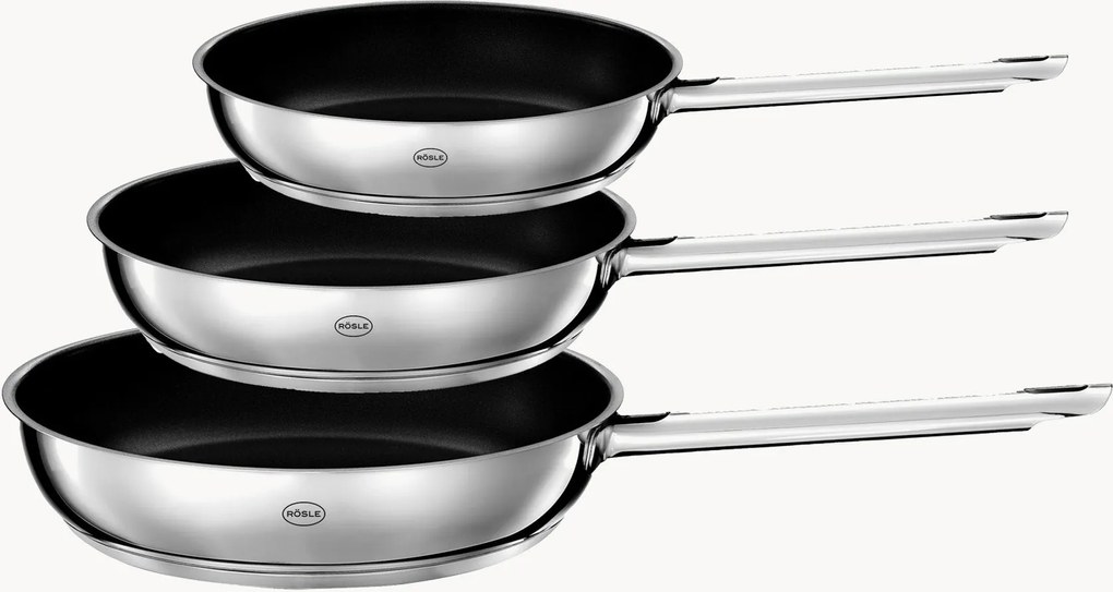 Braadpannen Elegance met antiaanbaklaag, 3-delig