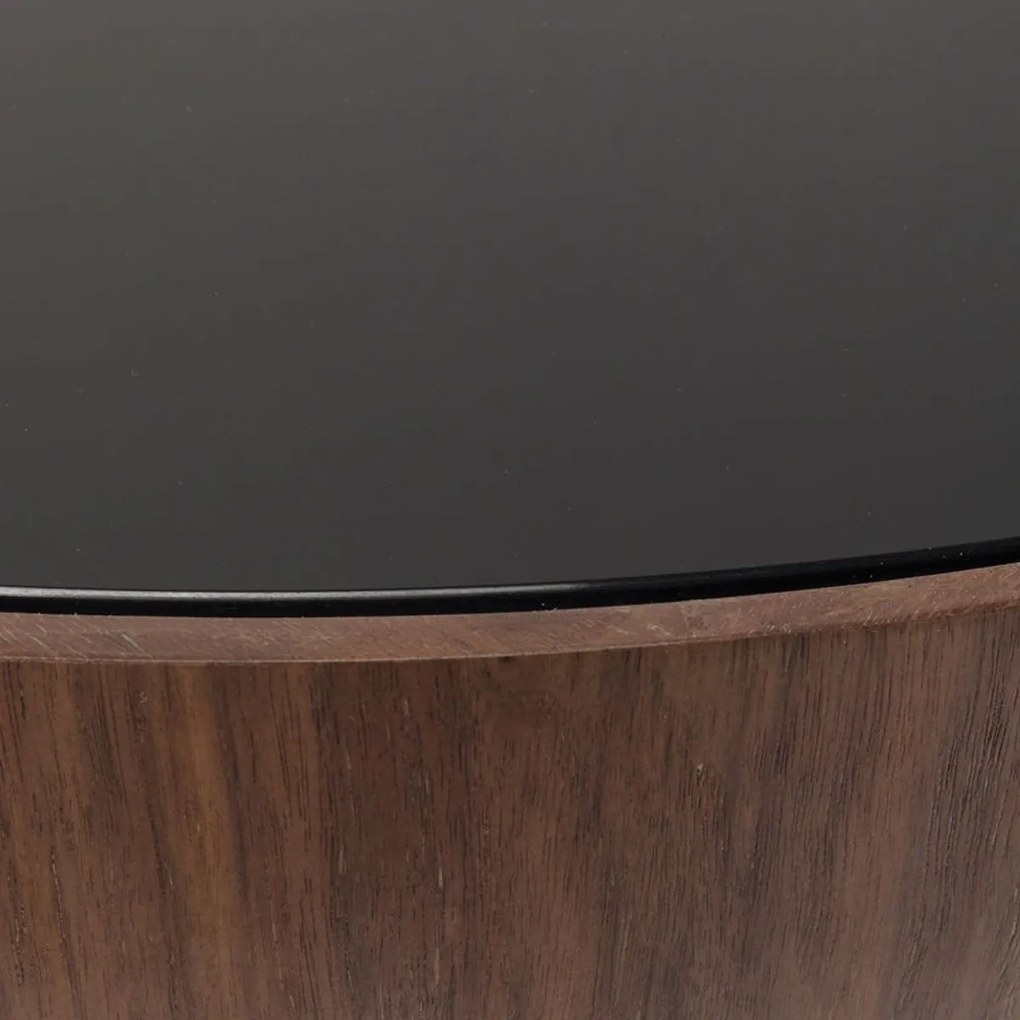 Ronde Bol Salontafel Walnoot - 80 X 80cm.