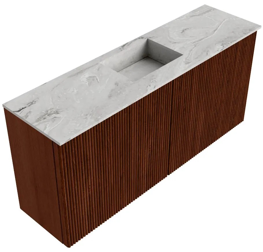 Mondiaz Joya DLux 90cm toiletmeubel ruby met wastafel faye midden 1 kraangat glace