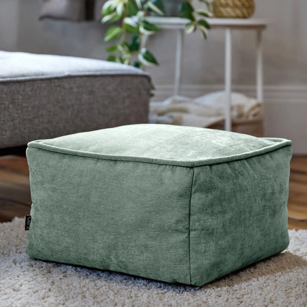 Amara Poef Chenille - Groen