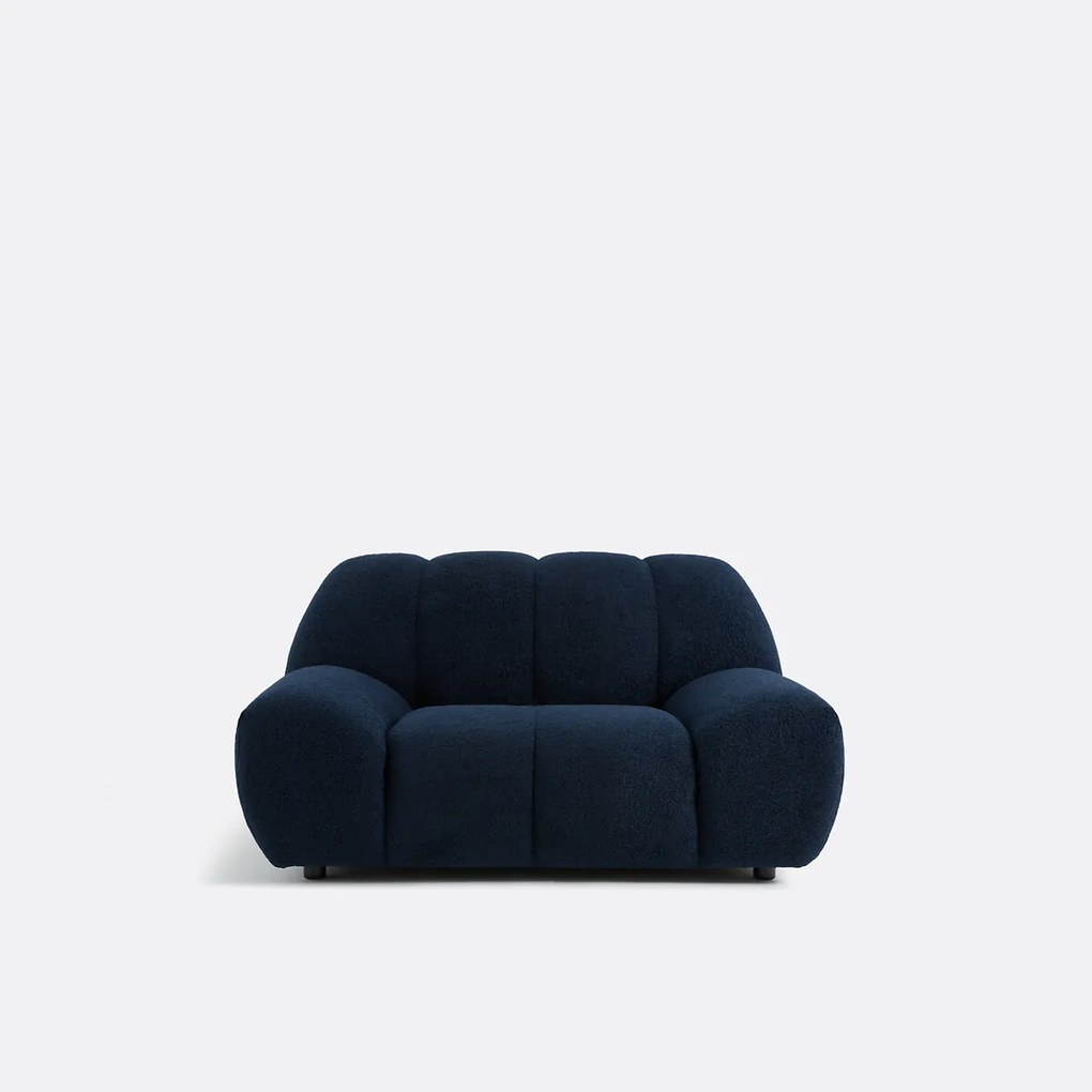 XL-fauteuil van dikke bouclé stof Nuria