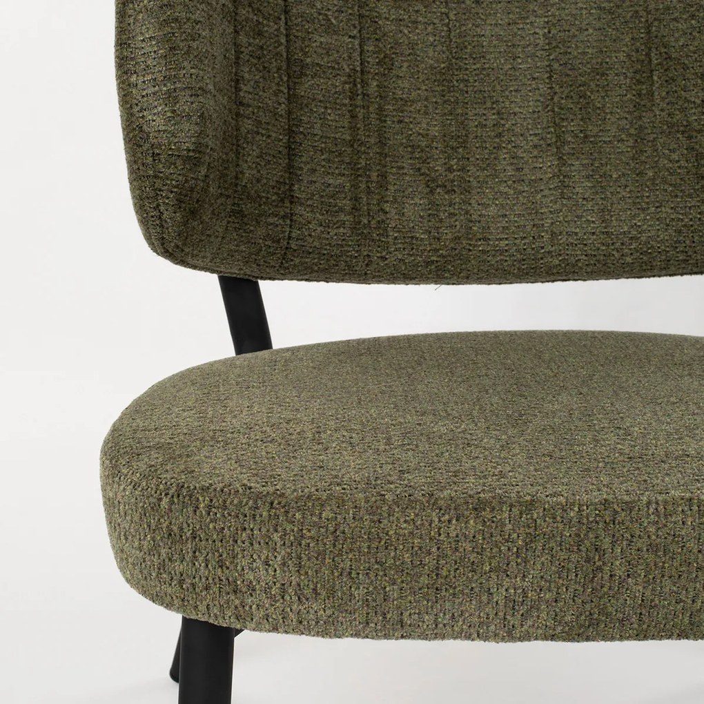 Groene Fauteuil Met Ronde Rugleuning