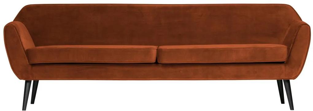 Woood Rocco xl sofa 230 cm fluweel roest - Katoen polyester - Velvet - Woood - Velours Fluweel
