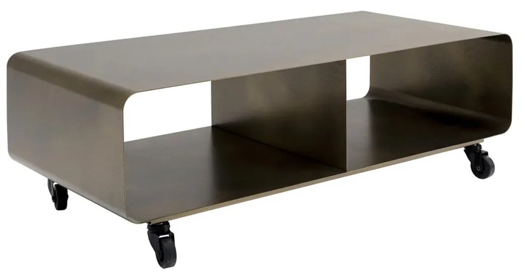 Kare Design Mobil Tv-meubel Op Wielen Brons - 90x42x30cm.