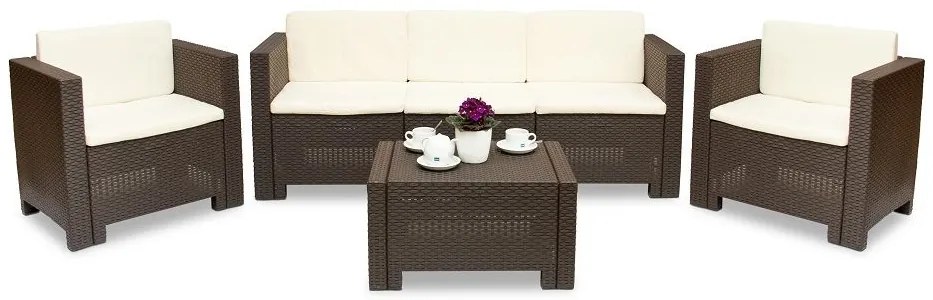 Tuinmeubelset Colorado Coffee 5 bruin Bica