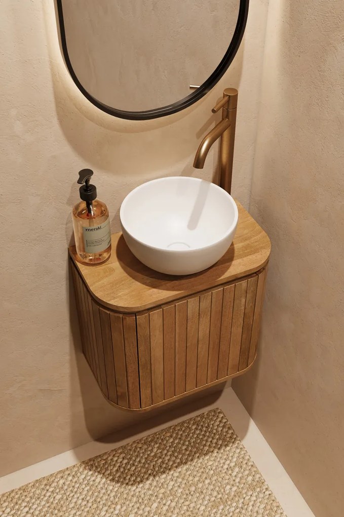 Livli Estrela toiletmeubel 40cm ribbelfront met witte waskom