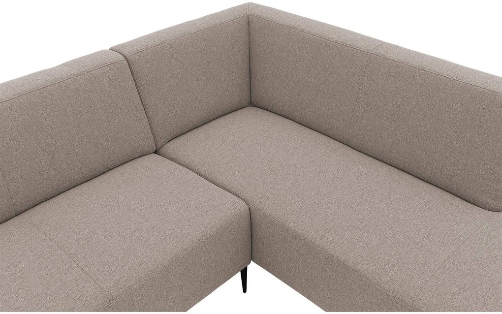 Goossens  Key West grijs, stof, 2-zits, modern design met ligelement rechts