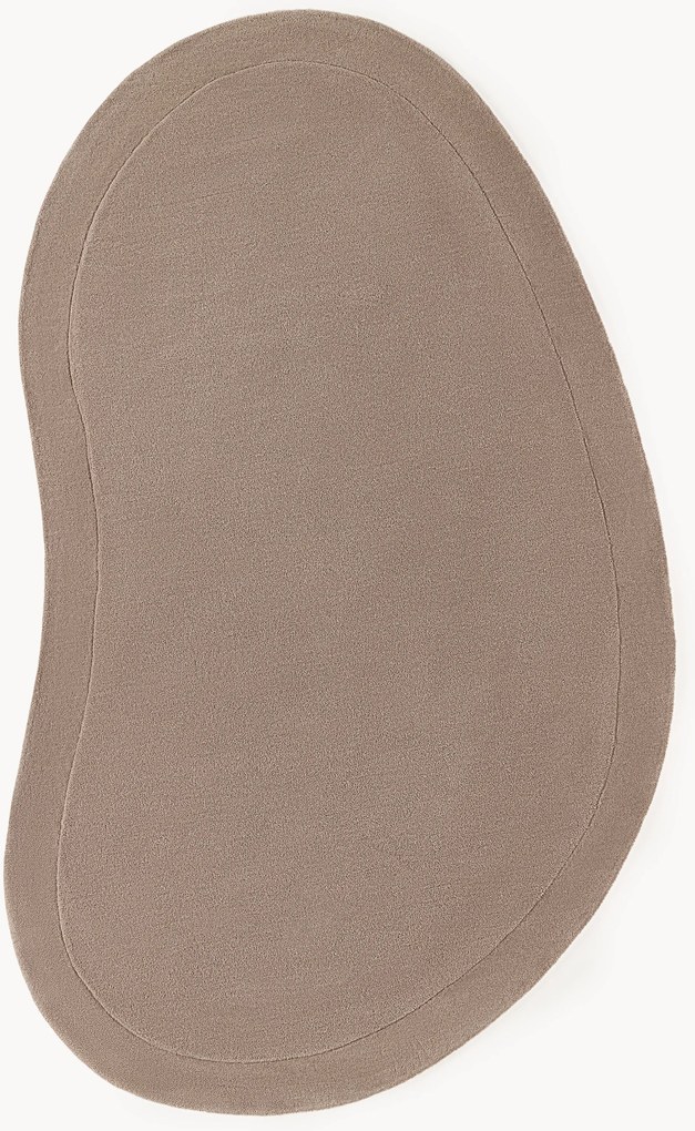 Handgetuft wollen vloerkleed Kadey in organische vorm