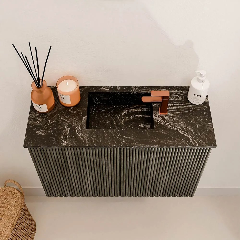 Mondiaz Joya DLux 60cm toiletmeubel shadow met wastafel faye midden 1 kraangat lava