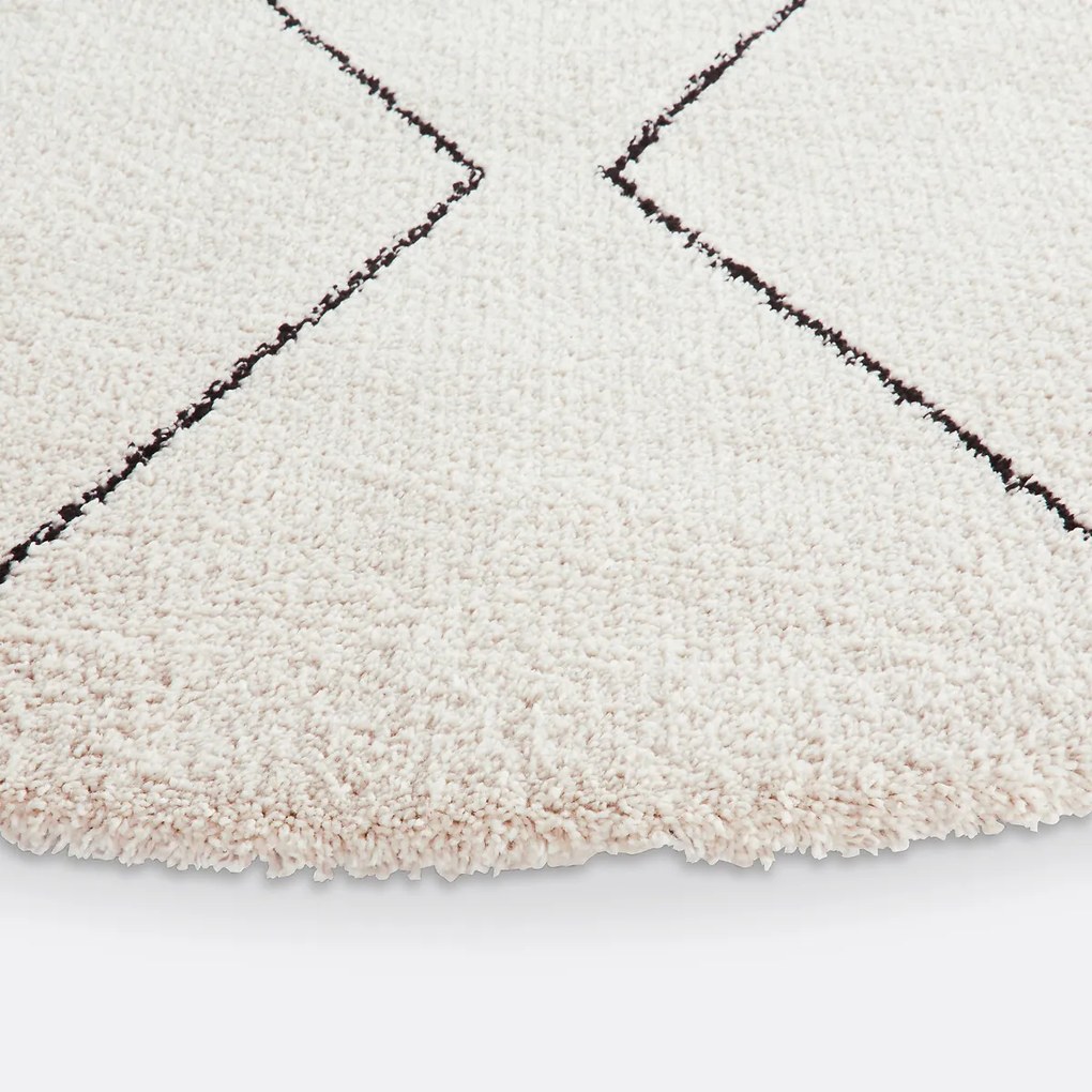 Rond vloerkleed in berber stijl, Luna