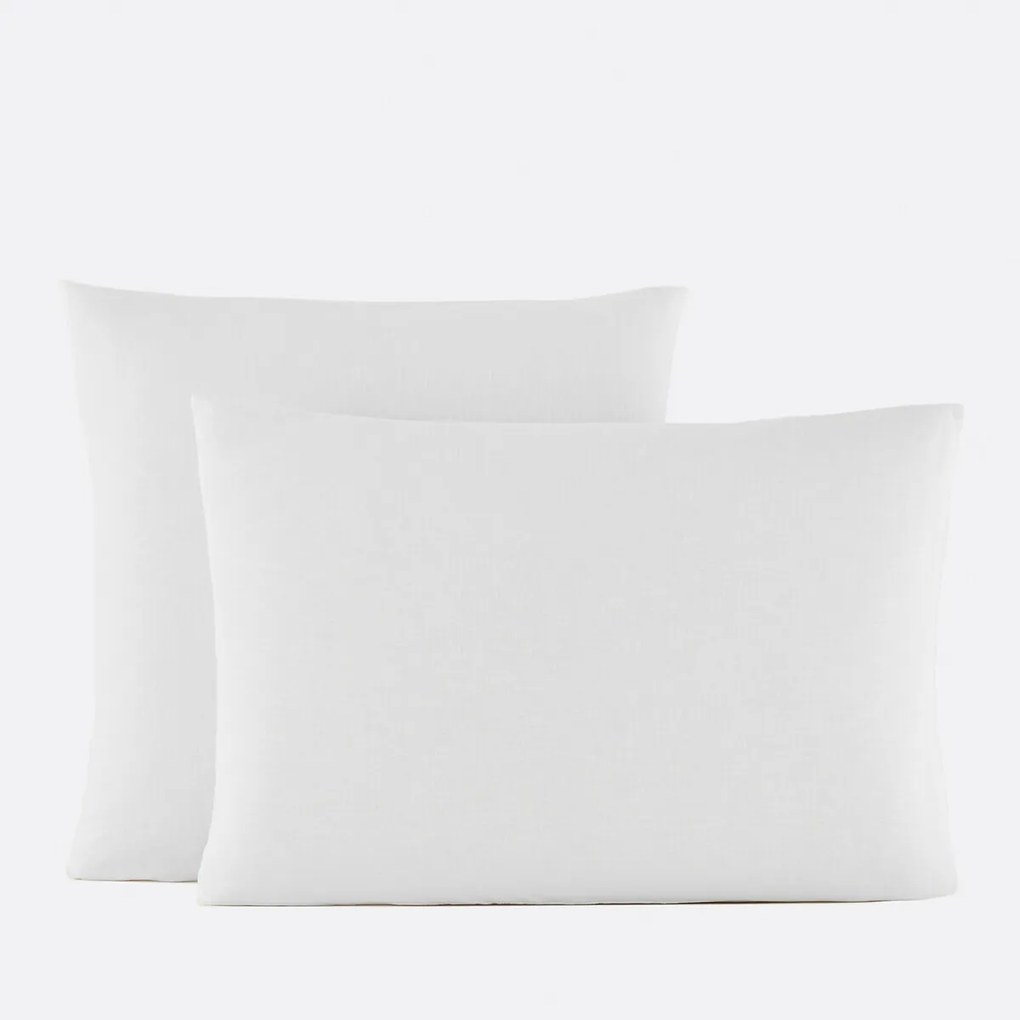 Effen kussensloop in katoen/gewassen linnen, Marnie