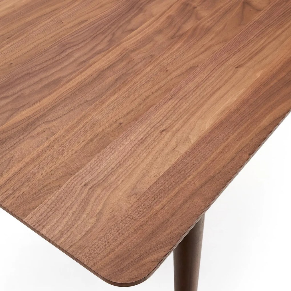 Kave Home Elan Walnoot Eettafel Uitschuifbaar Retro - 200 X 100cm.