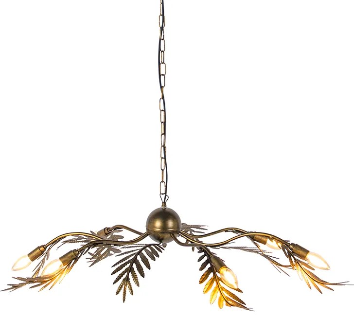 Eettafel / Eetkamer Vintage hanglamp 6-lichts goud - Botanica Retro E14 Binnenverlichting Lamp