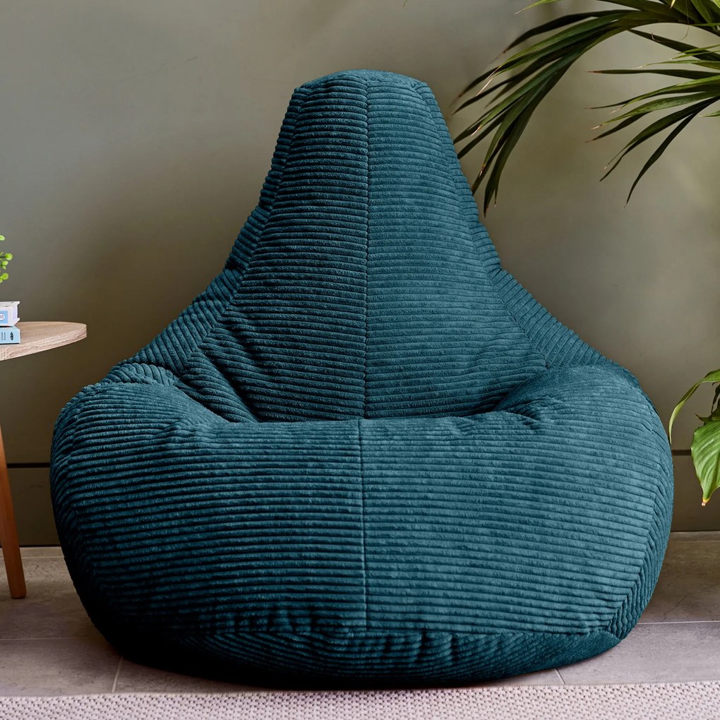 Cloudy Cord Zitzak Stoel - Donkergroen