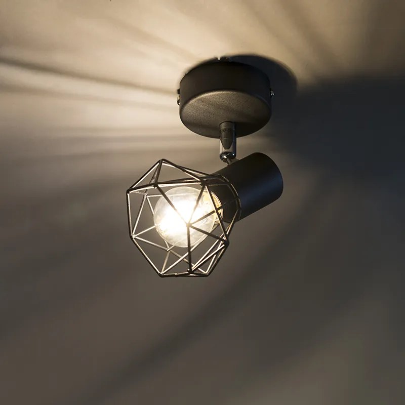 Smart spot zwart draai- en kantelbaar incl. Wifi P45 - Mosh