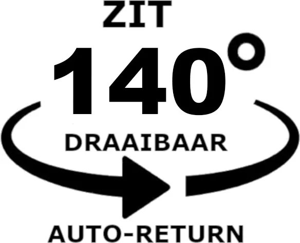 Eetkamerstoel - Neil - met draaivoet - lederlook Toronto antraciet