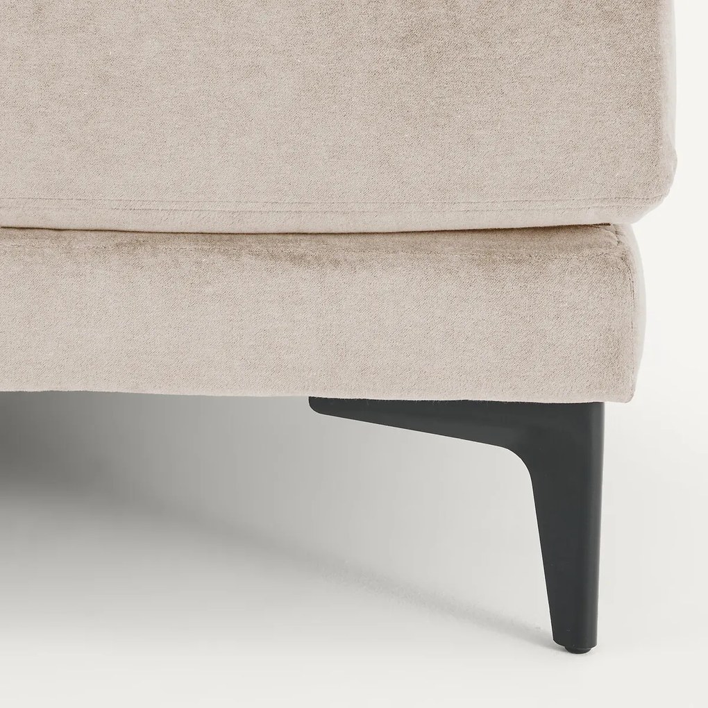 Voetensteun met dienblad, in stonewashed fluweel, MODERNISTE, ontwerp Emmanuel Gallina