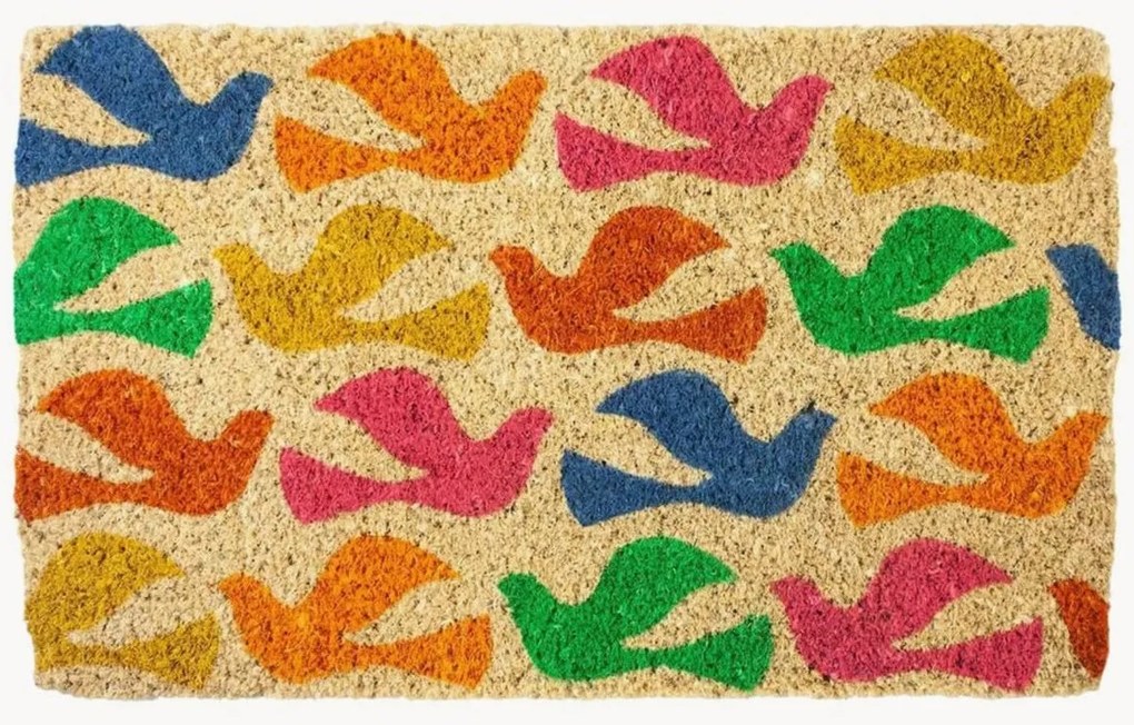 Handgemaakte kokos deurmat Doves