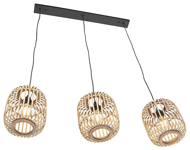 Landelijke hanglamp rotan 3-lichts - Manila