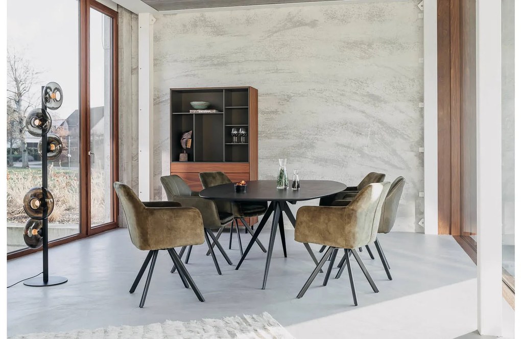 Goossens Excellent Eettafel Uniek, Semi ovaal 220 x 120 cm