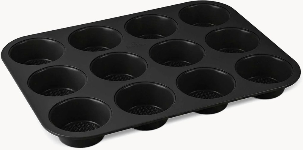 Muffinvorm Matte Black met antiaanbaklaag