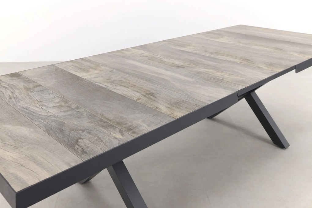 Jasmine Black/Ottowa 6-persoons dining tuinset 205-265x100 cm. - Houtlook