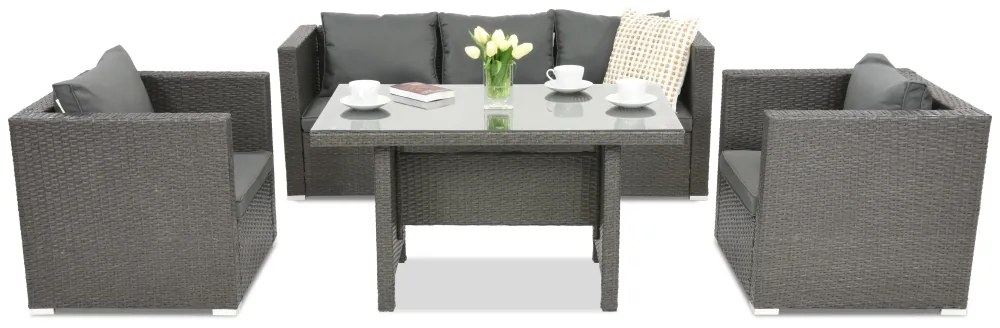 Roma Apetito 5 Tuinpunt antraciet technorattan tuinmeubelen