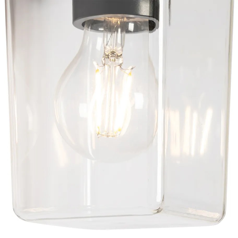 Moderne buiten wandlamp zwart IP54 - Chimay Modern E27 IP54 Buitenverlichting