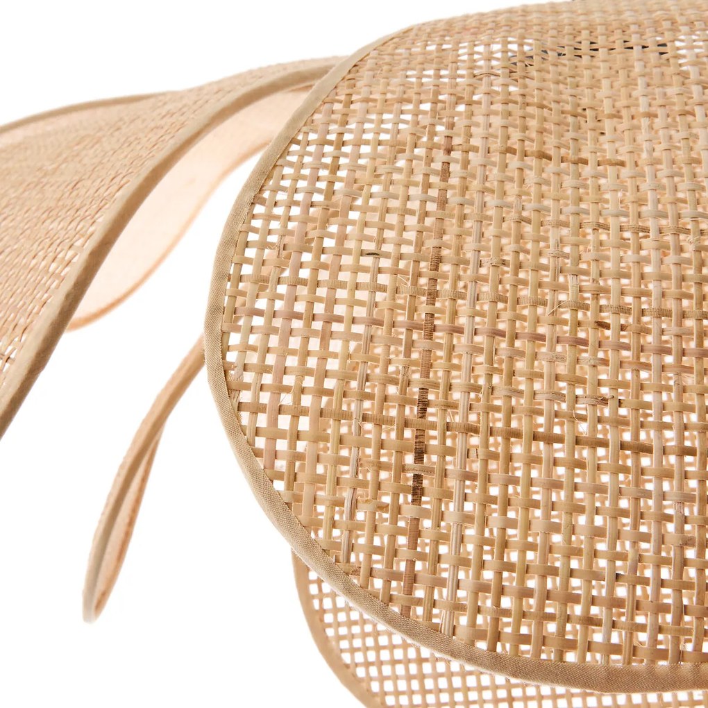 Bloemblad hanglamp in rotan Ø80 cm, Lola
