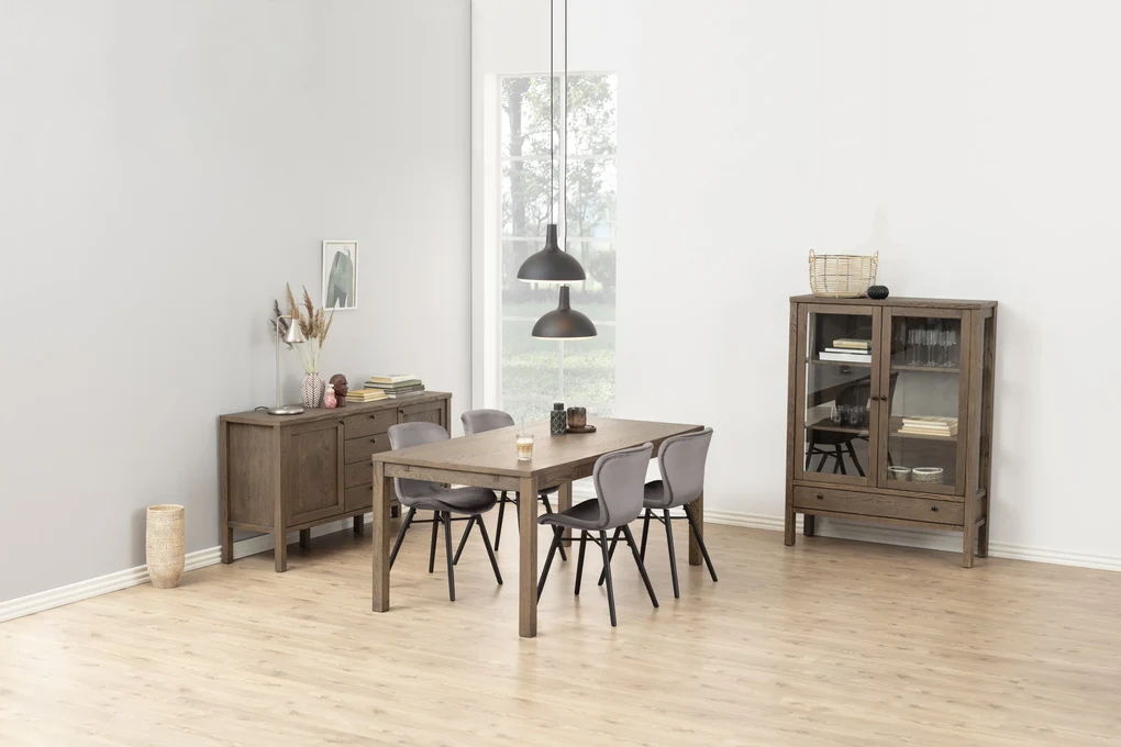 stoel ALTEA velours donkergrijs /poten zwart - modern voor woonkamer / eetkamer