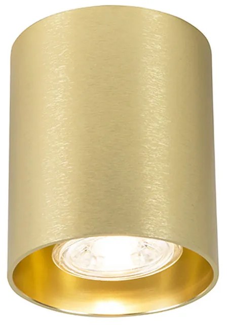 Design opbouwSpot / Opbouwspot / Plafondspot goud GU10 50mm - Tubo Design, Modern GU10 rond Binnenverlichting Lamp