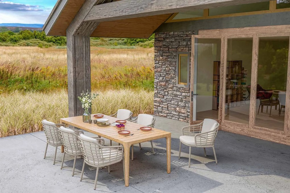 Taste by 4 Seasons Liam teak tuintafel 240 x 100 cm  Tuintafel    houtkleur weerbestendig