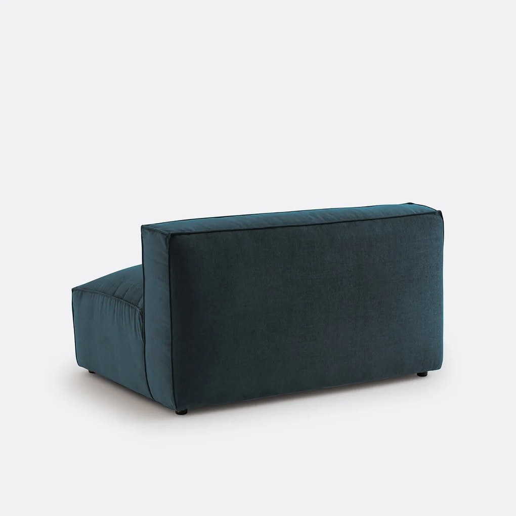 Element voor modulaire bank, 2-zit, in structuurfluweel, Seven