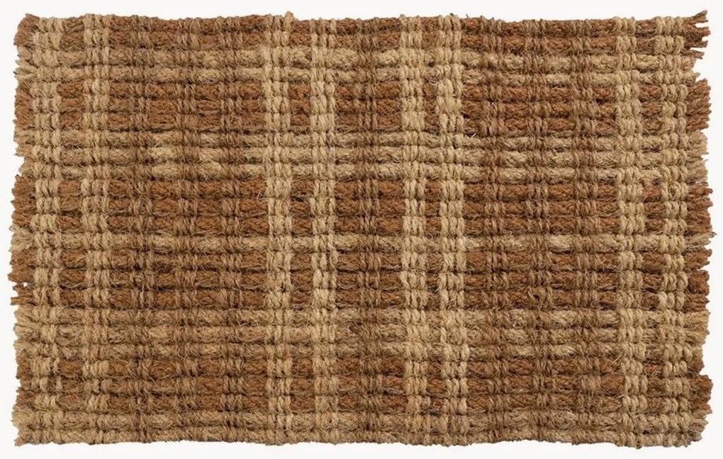 Handgemaakte kokos deurmat Plaid